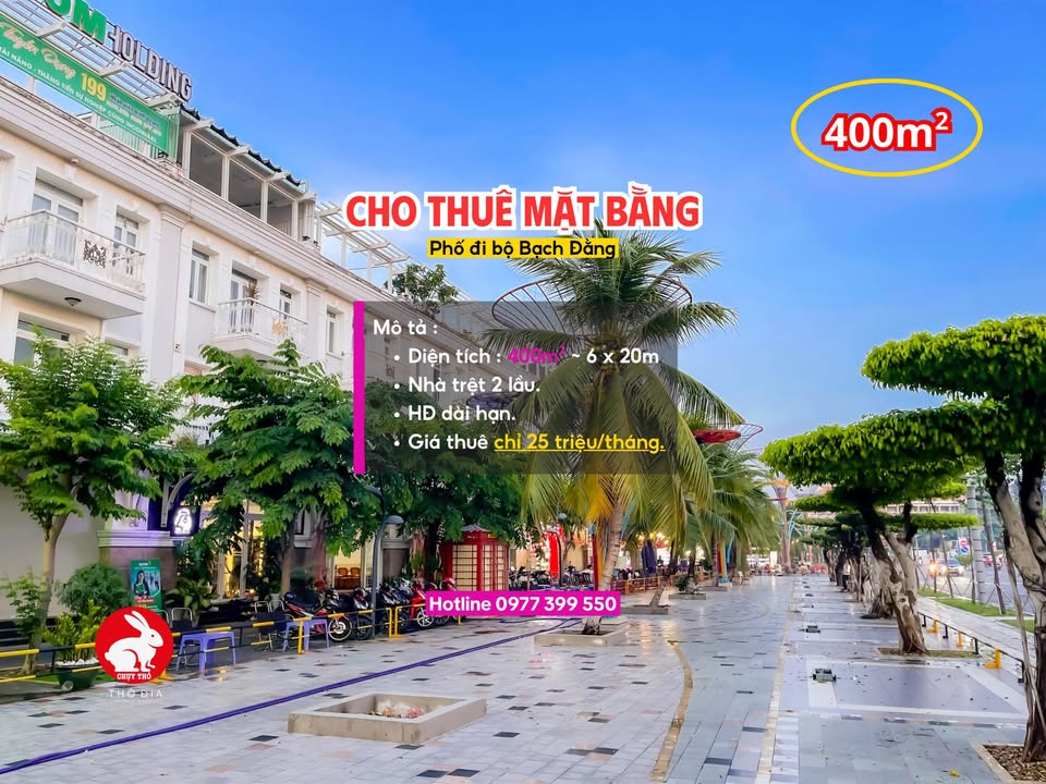 Shophouse cho thuê mặt bằng phố Bạch Đằng 400m² - Giá tốt, thang máy tiện nghi!