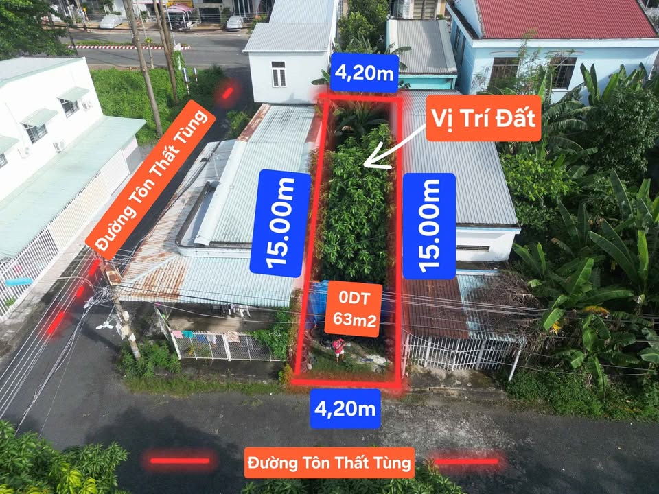 Đất mặt tiền Tôn Thất Tùng, TP Sa Đéc 63m² giá 1.75 tỷ - Đầu tư sinh lời ngay!