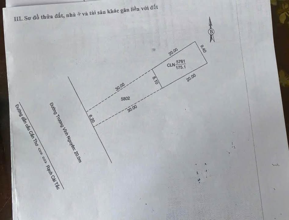Mặt tiền đường Trương Vĩnh Nguyên, Cái Răng, Cần Thơ 390m² giá 7.39 tỷ - Đầu tư sinh lời ngay!