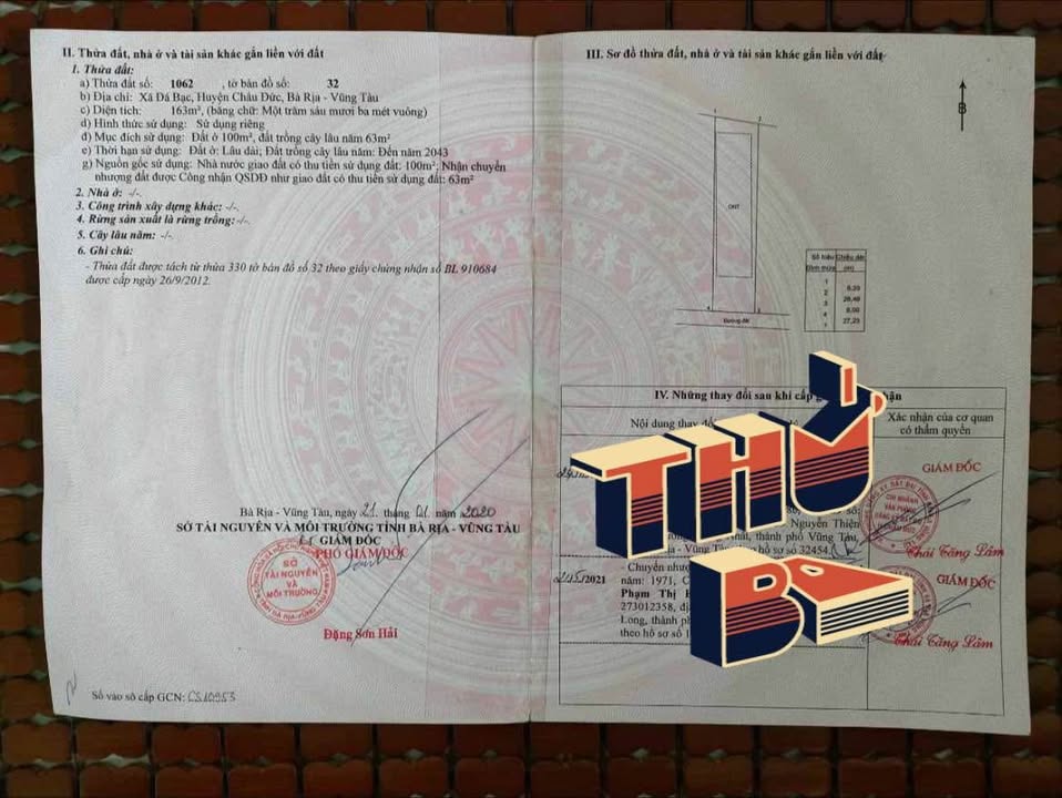 Đất nền Nghĩa Thành, Châu Đức 168m² giá 610 triệu - Sổ riêng chính chủ