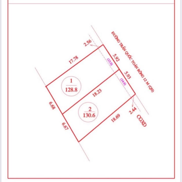 Đất mặt đường Trần Quốc Toản Vinh 129m² - Vị trí đẹp, tiện ích đầy đủ!