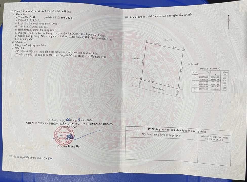 Bán lô đất An Hải, Hải Phòng 254m² giá 6.35 tỷ - Cơ hội hiếm có không thể bỏ lỡ!