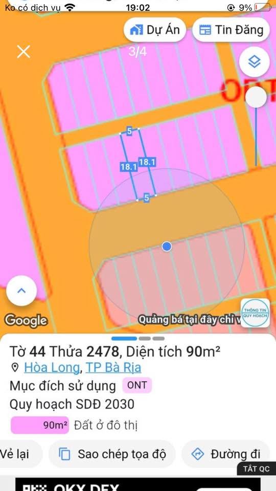 Đất nền Hòa Long 87.5m² giá chỉ 2.45 tỷ - Vị trí đẹp nhất khu vực!