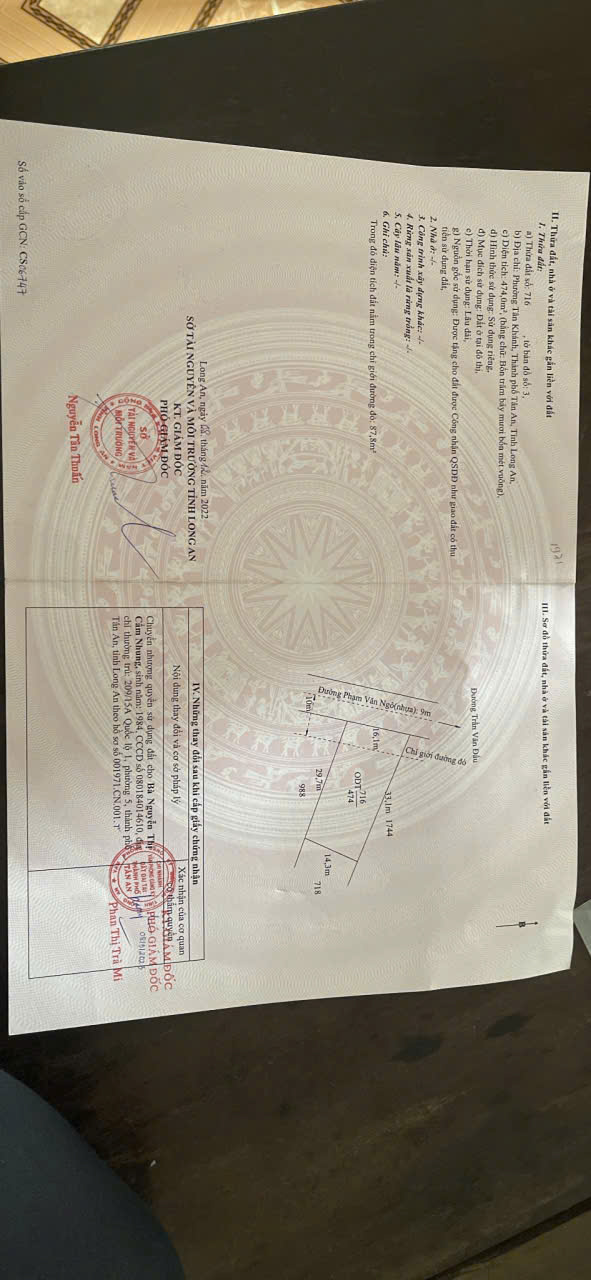 Đất thổ cư 780m² đường Phạm Văn Ngô, Tân An - Giá chỉ 4.1 tỷ, tiện đầu tư!