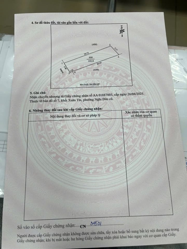 Đất mặt đường Bùi Thế Đạt, Nghi Đức 102.8m² giá 3.9 tỷ - Đường rộng, ô tô tránh nhau dễ dàng!