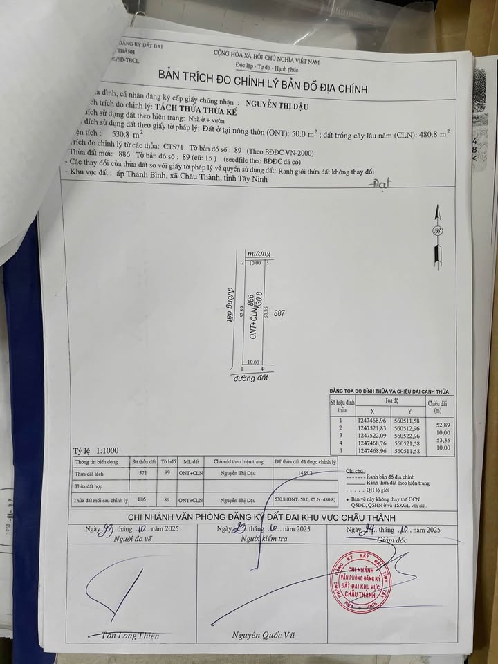 Đất 2 mặt tiền An Bình, Châu Thành Tây Ninh 520m² giá 800 triệu - Sổ đỏ chính chủ!