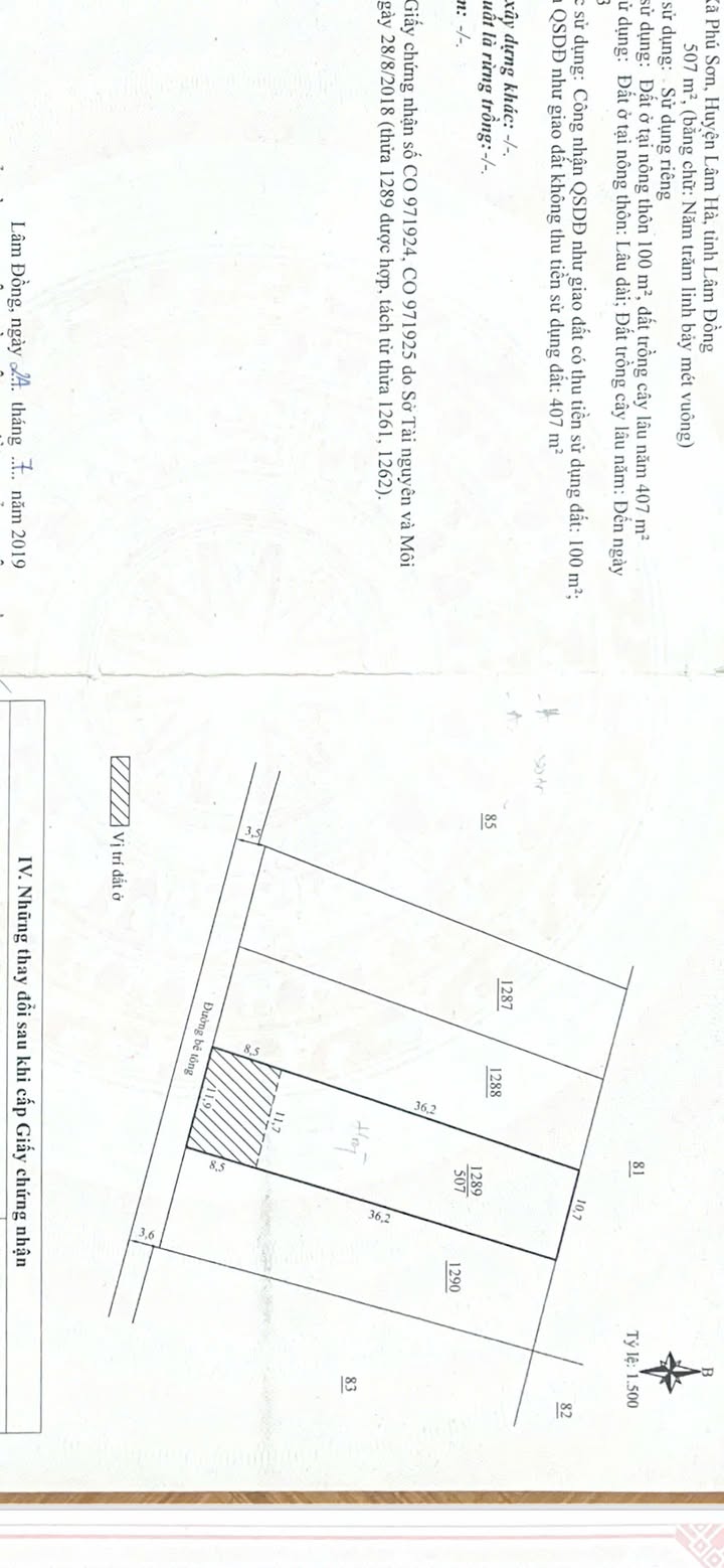 Đất mặt tiền tại Núi Đôi, Lâm Hà 507m² giá 1.3 tỷ - Đầu tư sinh lời!