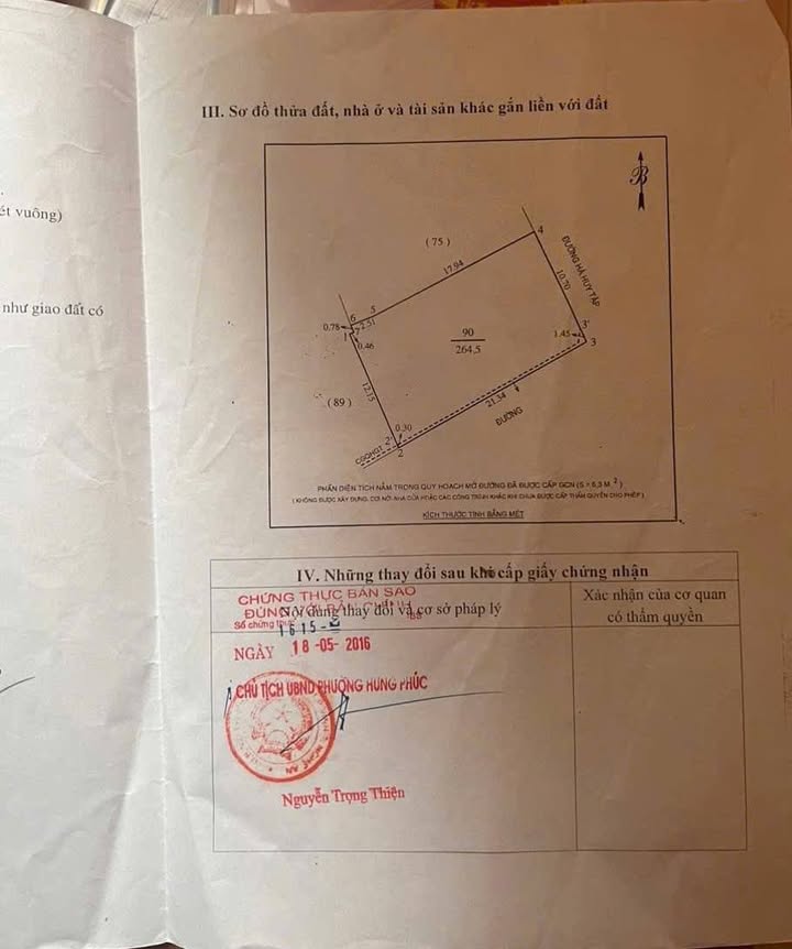 Đất nền mặt đường Hà Huy Tập 264m² giá 20 tỷ - Cơ hội đầu tư sinh lời!