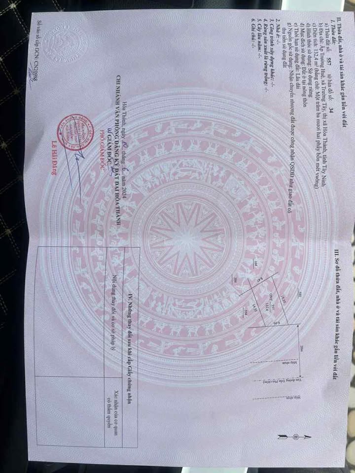 Đất nền Hòa Thành Tây Ninh 144m² giá chỉ 220 triệu - Cơ hội đầu tư tuyệt vời!