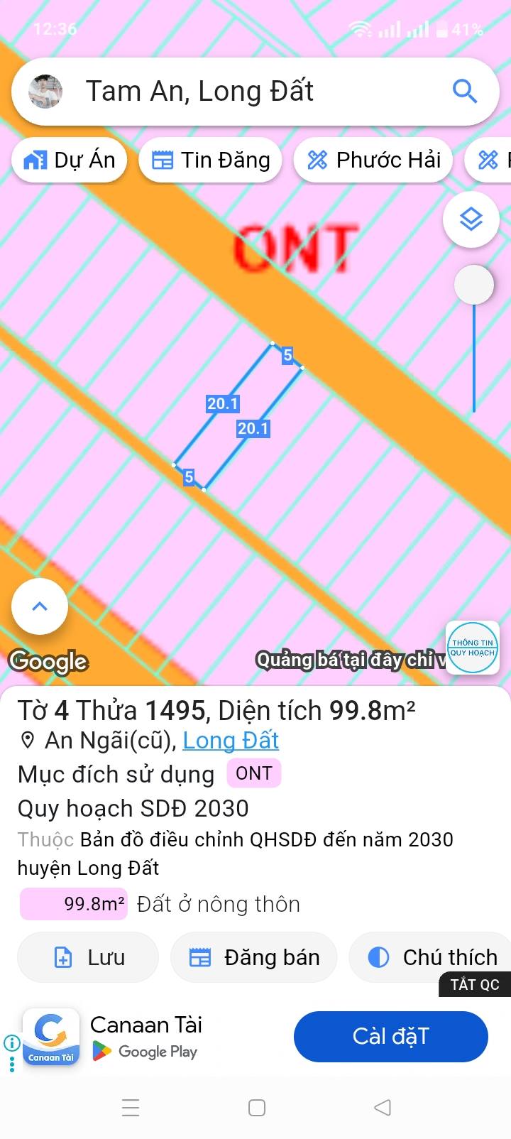 Đất nền An Ngãi, Long Điền 100m² giá 1.28 tỷ - Đầu tư sinh lời ngay!