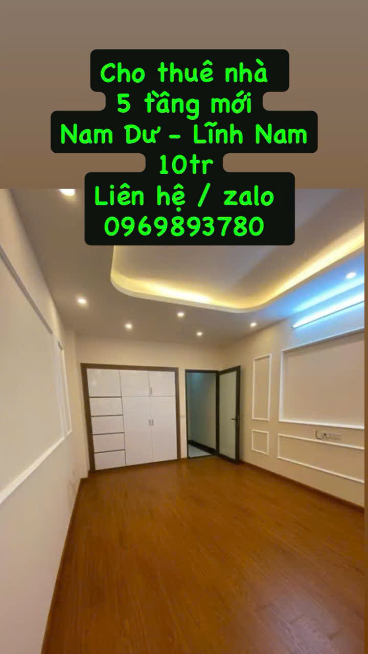 Nhà cho thuê 5 tầng tại Lĩnh Nam, Hoàng Mai - Giá 10 triệu/tháng, mới tinh!