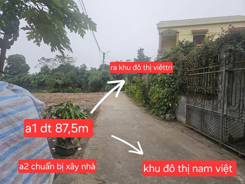 Đất nền khu phố Xóm Mai, Trưng Vương 87.5m² giá 2 tỷ - Cơ hội đầu tư tuyệt vời!