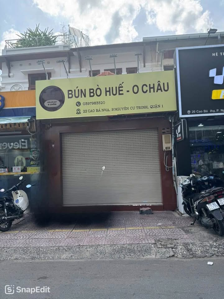 Cho thuê mặt tiền 22 Cao Bá Nhạ, Quận 1 - Diện tích 133.3m², kinh doanh đa ngành nghề