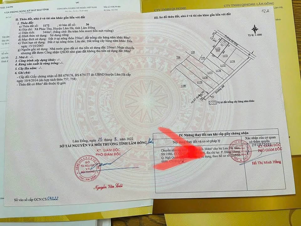 Đất thổ cư Phúc Thọ, Lâm Hà 3875m² - Đầu tư sinh lời tiềm năng!