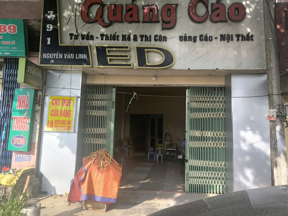 Mặt bằng cho thuê cửa hàng mặt đường Nguyễn Văn Linh 100m² giá chỉ 8 triệu/tháng