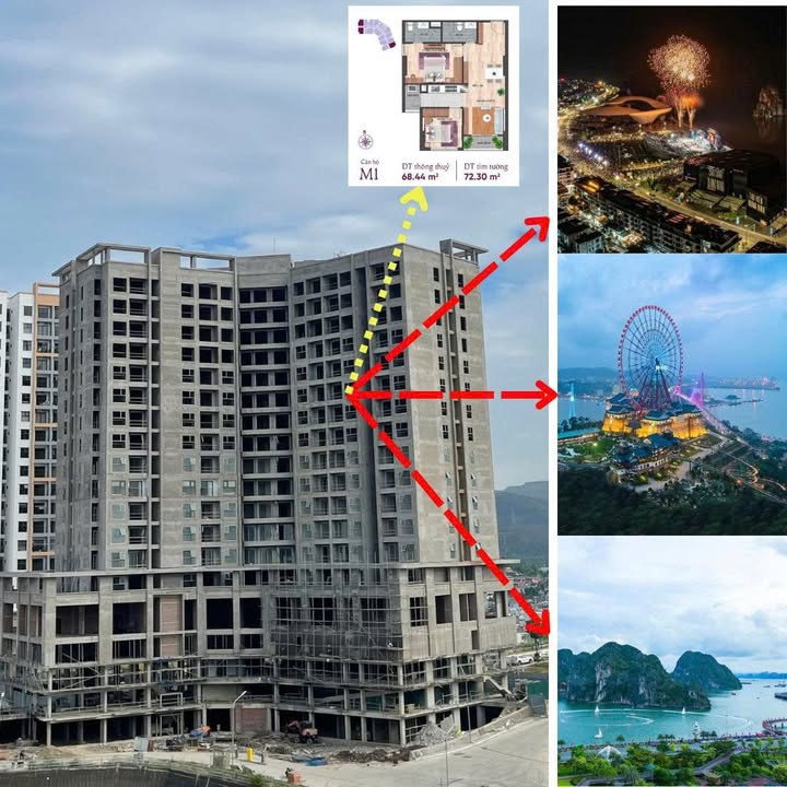 Căn hộ 2 phòng ngủ Misaki Tower Hạ Long 68m² - View biển tuyệt đẹp!