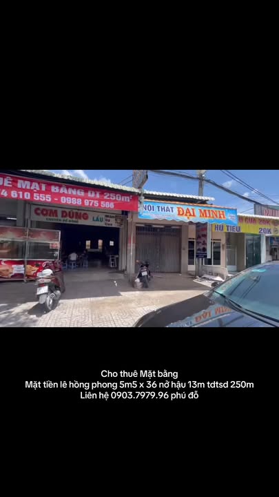 Mặt bằng kinh doanh mặt tiền Lê Hồng Phong, Trà Nóc, 250m² - Giá chỉ 12 triệu/tháng!