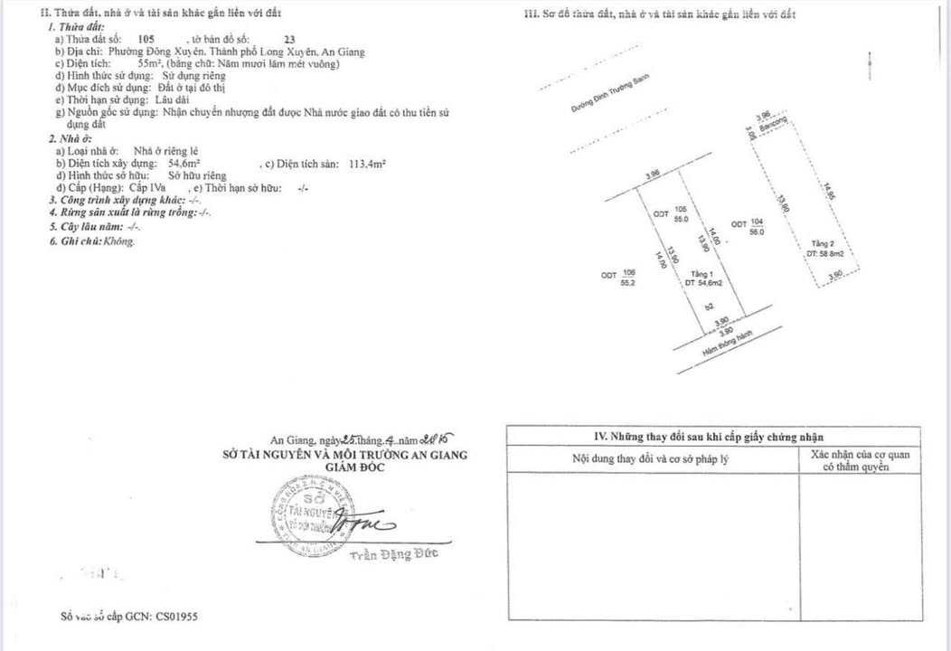 Nhà 1 trệt 1 lầu đường Đinh Trường Sanh Long Xuyên 56m² giá 3 tỷ - Vị trí gần Đại Học ký túc xá Khánh Toàn