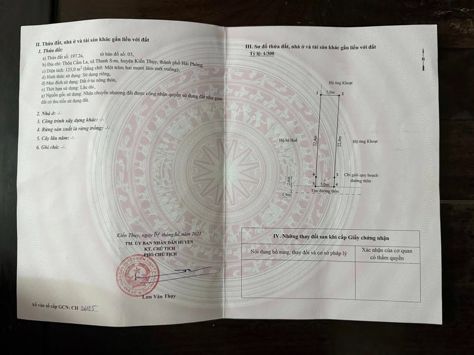 Đất nền 150m² mặt đường Cẩm La, Thanh Sơn, Kiến Thụy - Giá 2.43 tỷ, sổ hồng chính chủ!