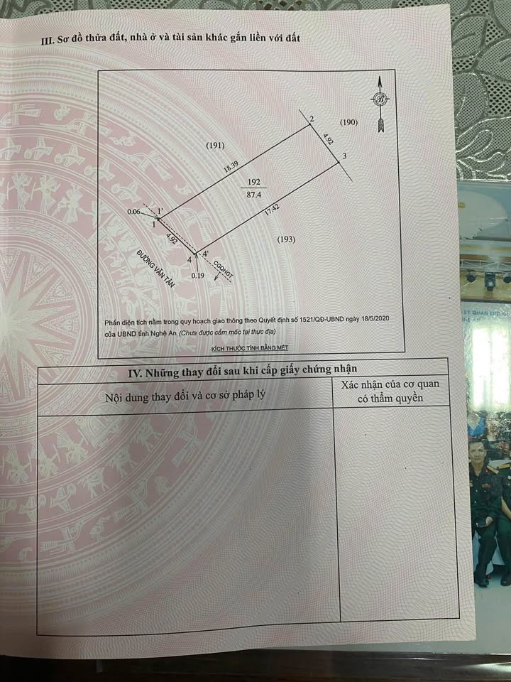Bán đất mặt đường Văn Tân, phường Hưng Dũng 87.4m² giá 4.x tỷ - Vị trí đắc địa