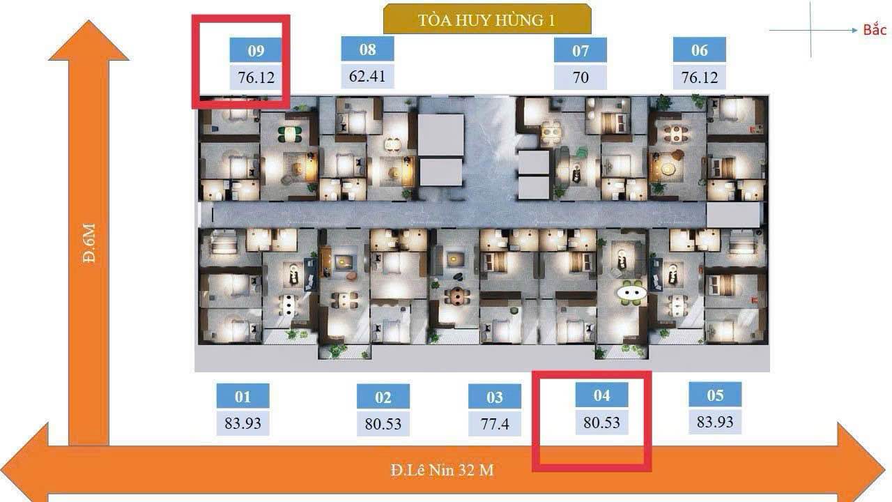 Chung cư Huy Hùng Đông Vĩnh 78m² giá 3.12 tỷ - Sẵn sàng vào ở!