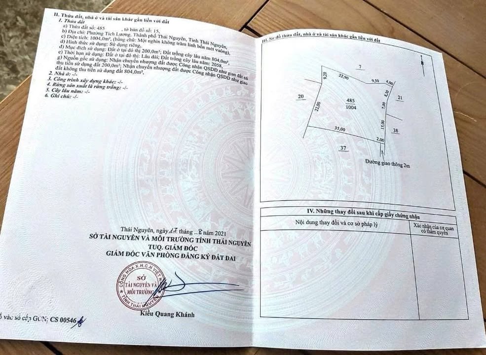 Đất nền Tích Lương 1000m² giá 4 tỷ - Cơ hội đầu tư tuyệt vời!