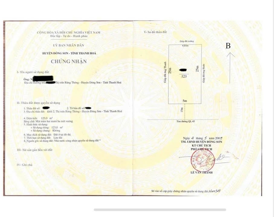 Đất vàng 580m² mặt tiền 25m Quốc lộ 45, trung tâm thị trấn Rừng Thông, chỉ 19.72 tỷ!