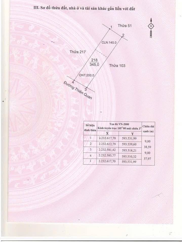Đất thổ cư 200m² tại đường Thiên Quang, Tam Điệp, Ninh Bình giá 3 tỷ - Cơ hội đầu tư sinh lời!