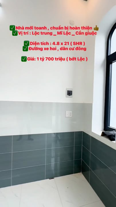 Nhà mới tại Lộc Trung, Cần Giuộc 100m² giá 1.7 tỷ - Sổ đỏ chính chủ!