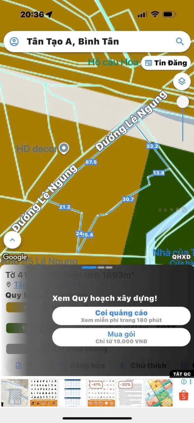 Đất nền Tân Tạo, Bình Tân 1250m² giá 15 tỷ - Phân lô biệt thự tiềm năng!