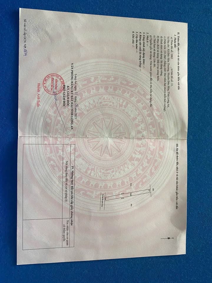 Đất thổ cư 152m² tại xã Mỹ Hạnh, Đức Hòa - Giá chỉ 850 triệu!