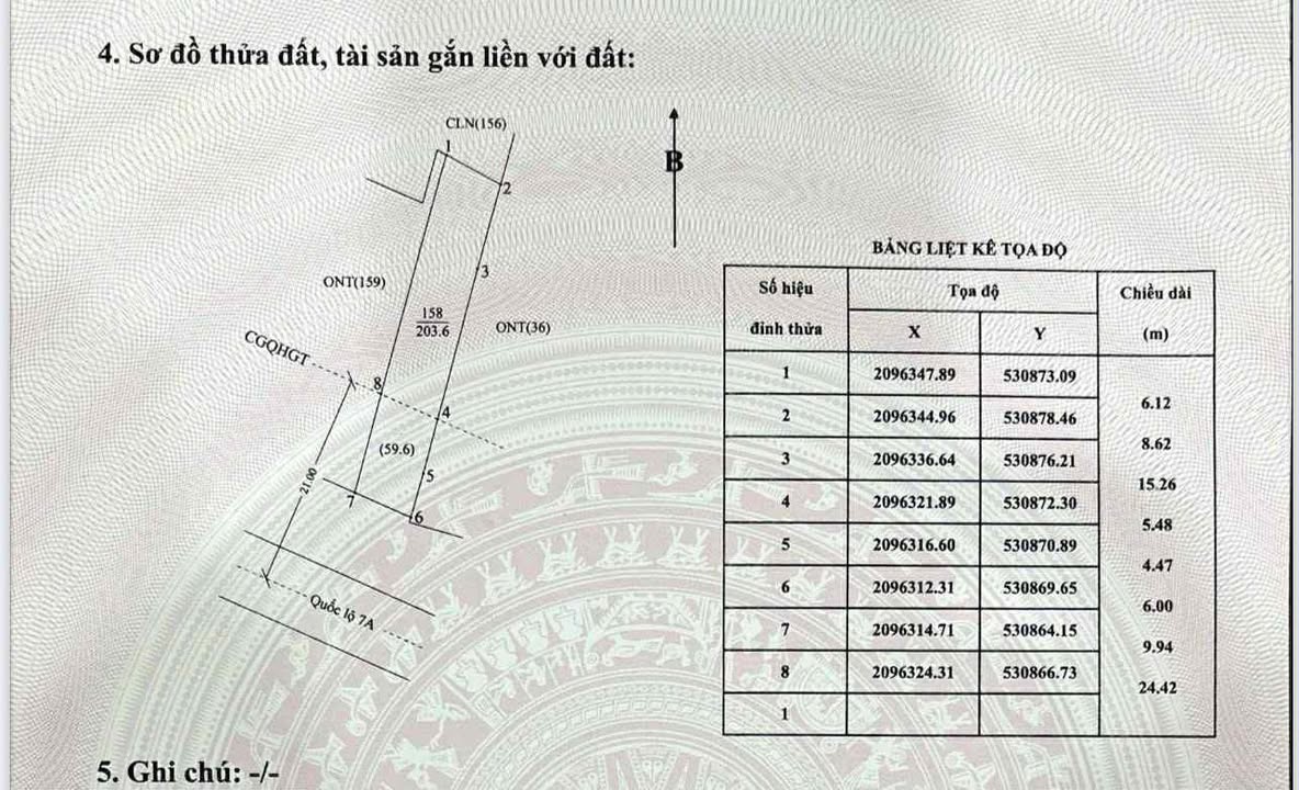 Đất nền kinh doanh Quốc lộ 7A, Tân Kỳ, 180m² - Đầu tư sinh lời ngay!