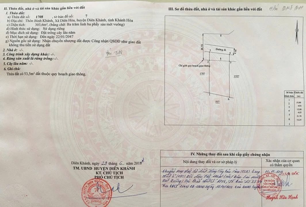 Đất đẹp Diên Lạc, Diên Khánh 303m² giá 2.1 tỷ - Cơ hội đầu tư hiếm có!