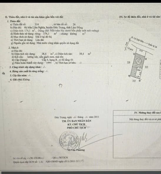 Nhà cấp 4 mặt tiền Lê Quý Đôn, Đức Trọng 174m² giá 6.5 tỷ - Sân đậu ô tô rộng rãi!