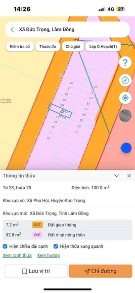 Đất nền xã Đức Trọng 100m² giá 820 triệu - Cơ hội đầu tư sinh lời!