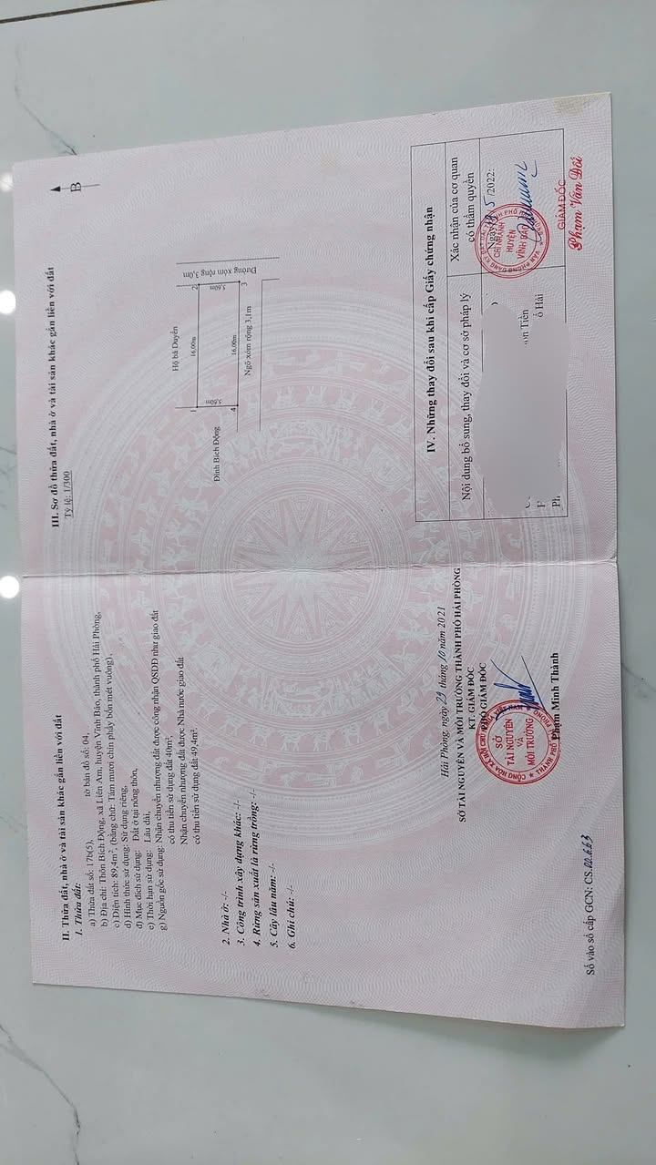 Đất thổ cư Bích Động, Liêm An, Vĩnh Bảo 90m² giá 400 triệu - Đầu tư sinh lời!