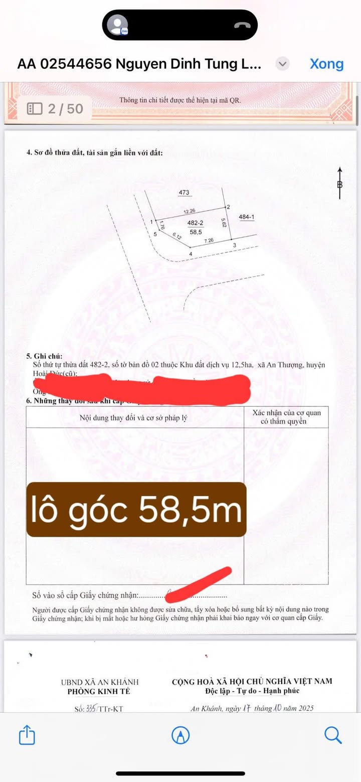 Đất dịch vụ Hoài Đức 58,5m² giá 9,86 tỷ - Cơ hội đầu tư tuyệt vời!