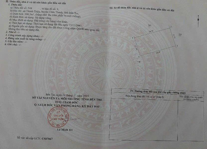 Đất nền 300m² tại ấp Phước Thạnh 2, huyện Châu Thành, giá 580 triệu - Đầu tư sinh lời ngay!