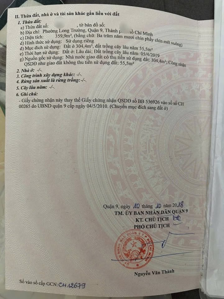 Đất nền Long Trường, Q9 - Diện tích 360m², giá 14.4 tỷ - Cơ hội đầu tư tuyệt vời!