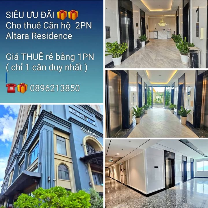Căn hộ 2PN Altara Residence Quy Nhơn giá thuê hấp dẫn - Chỉ 1 căn duy nhất!