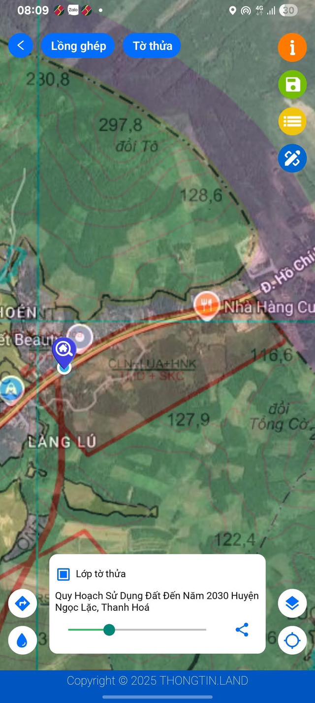 Đất nền mặt tiền đường mòn Hồ Chí Minh, Quang Trung, Ngọc Lặc 780m² - Cơ hội đầu tư hấp dẫn!