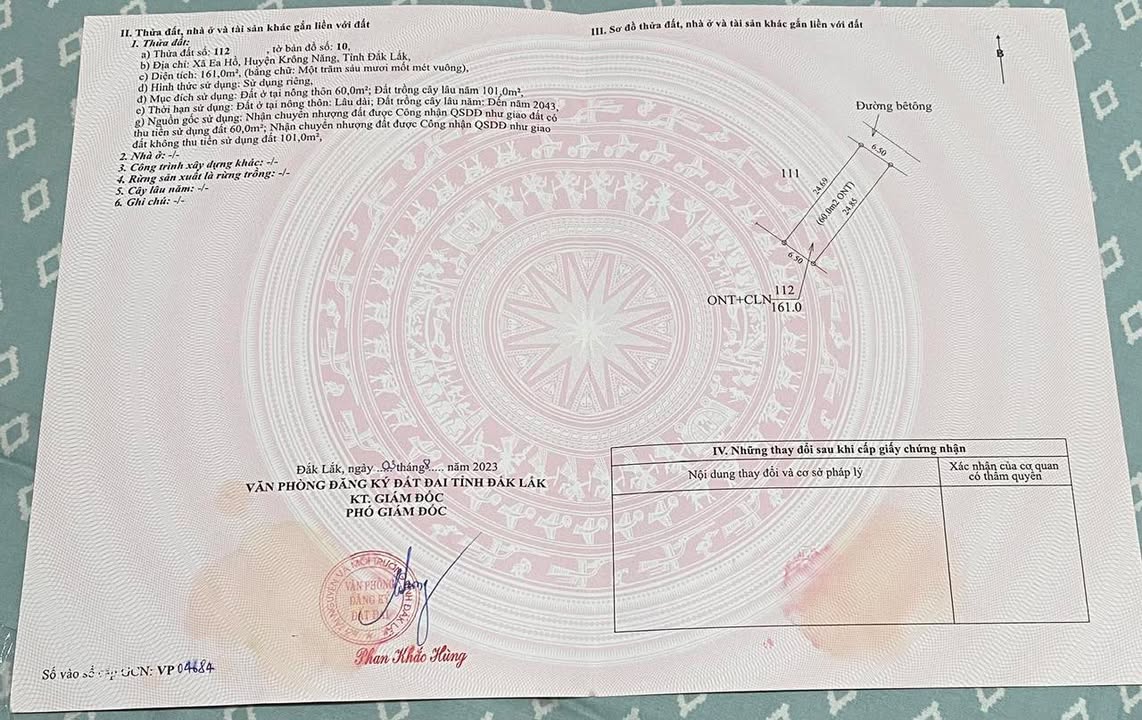 Đất thổ cư Ea Hồ, Krông Năng 162m² giá 420 triệu - Chính chủ bán gấp!