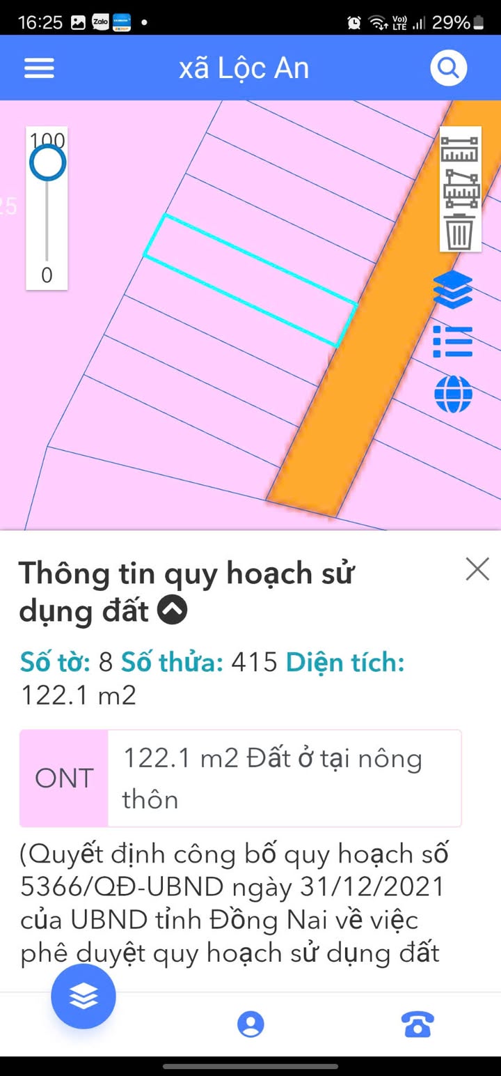 Đất nền Lộc An Long Thành 122m² giá 1.55 tỷ - Mặt tiền đường nhựa 8m