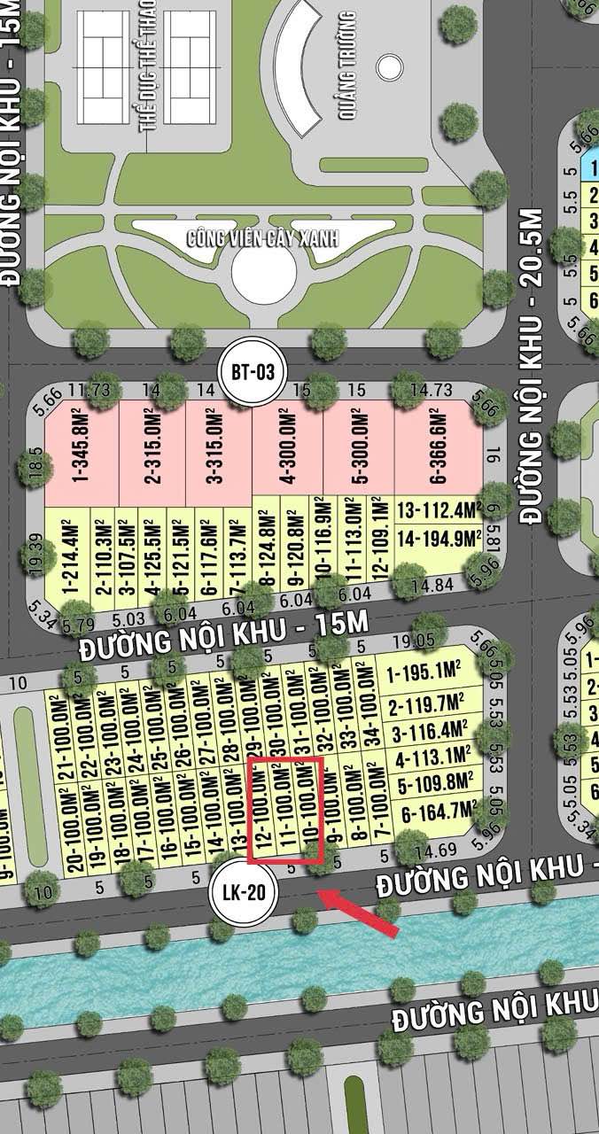 Đất nền Tân Thanh Elits City 100m² giá 2.3 tỷ - View kênh hướng Nam, sổ đỏ chính chủ!