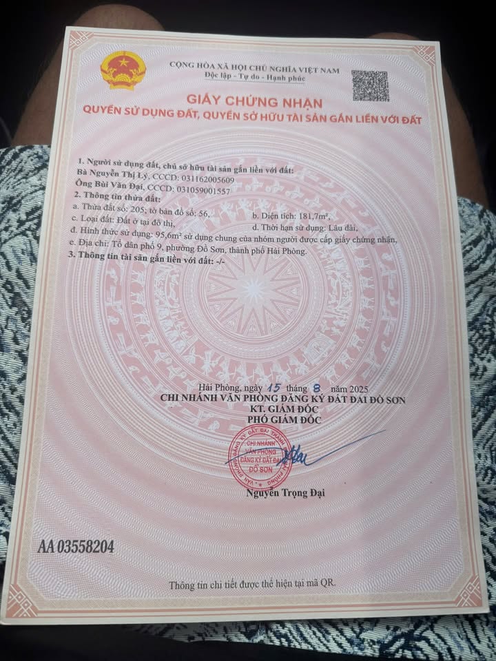 Đất nền Vạn Hương Đồ Sơn 95.6m² giá thỏa thuận - Đầu tư tiềm năng tăng giá ngay!