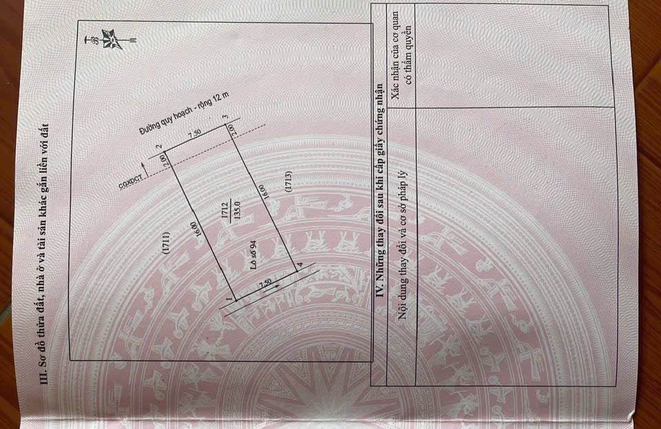 Đất đấu giá Vinh Hưng 135m² giá 4 tỷ - Sổ đỏ chính chủ