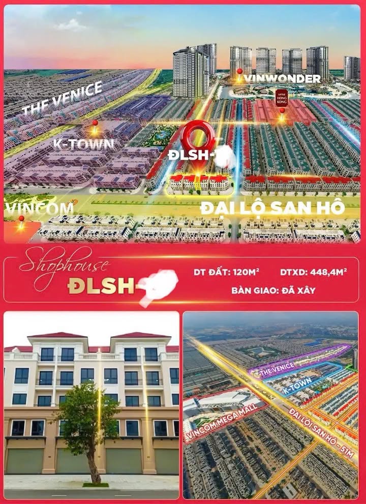 Shophouse Long Biên 120m² giá 35.36 tỷ - Đối diện Grand World, đầu tư sinh lời!