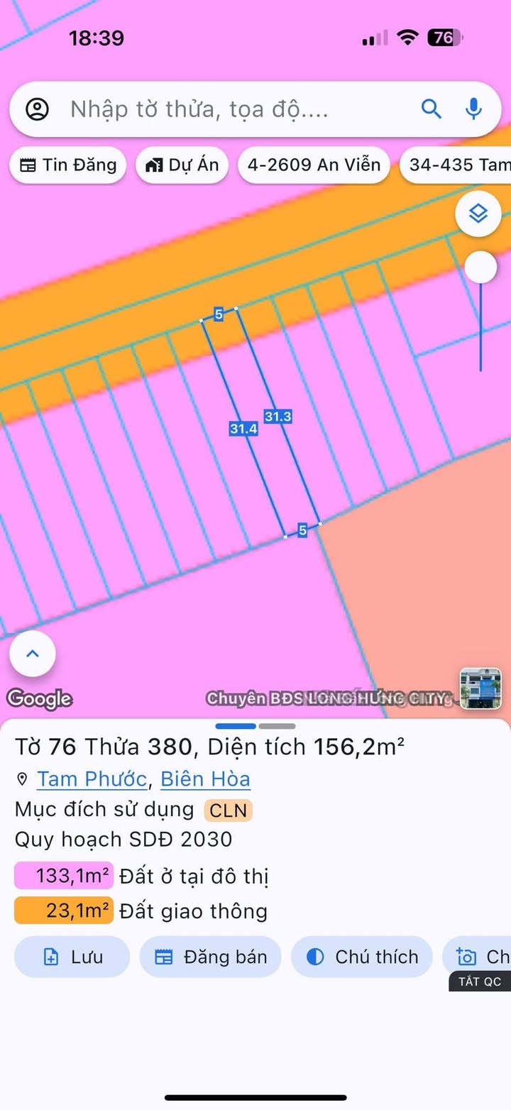 Đất Tam Phước Biên Hòa 155m² giá 1.5 tỷ - Mặt tiền kinh doanh sầm uất!