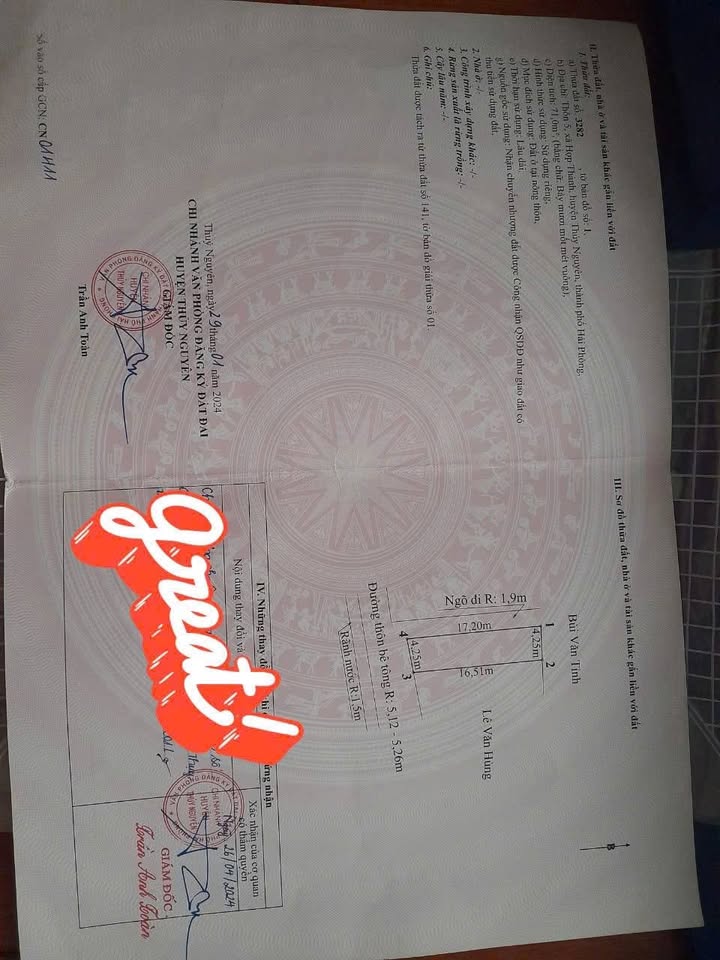 Đất nền Hợp Thành Thủy Nguyên 71m² giá chỉ 9xx triệu - Lô góc thuận lợi đầu tư!