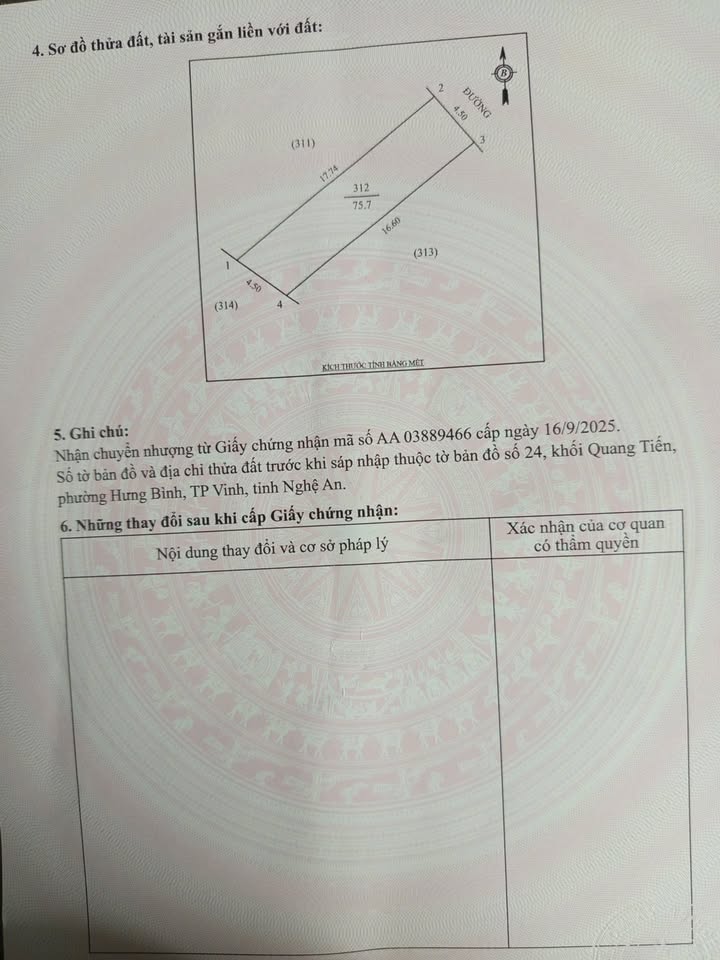 Đất trung tâm TP Vinh 75.7m² giá 3 tỷ - Vị trí đắc địa hiếm có!